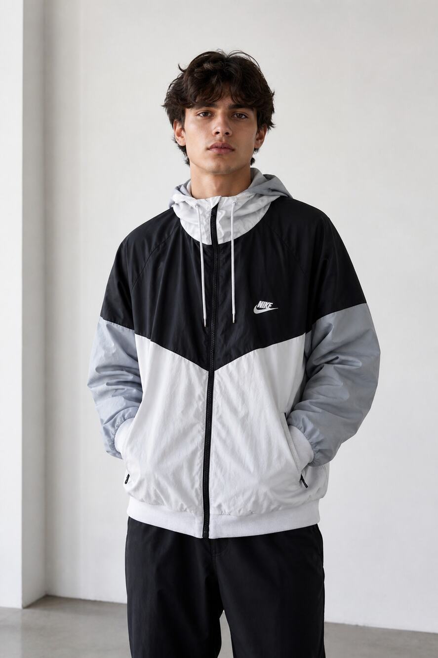 Nike Men's 3XL Colorblock Windbreaker Jacket Hooded